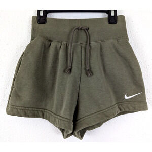 Nike NSW sz XS Phoenix Fleece High Rise Shorts lighter army green 3736